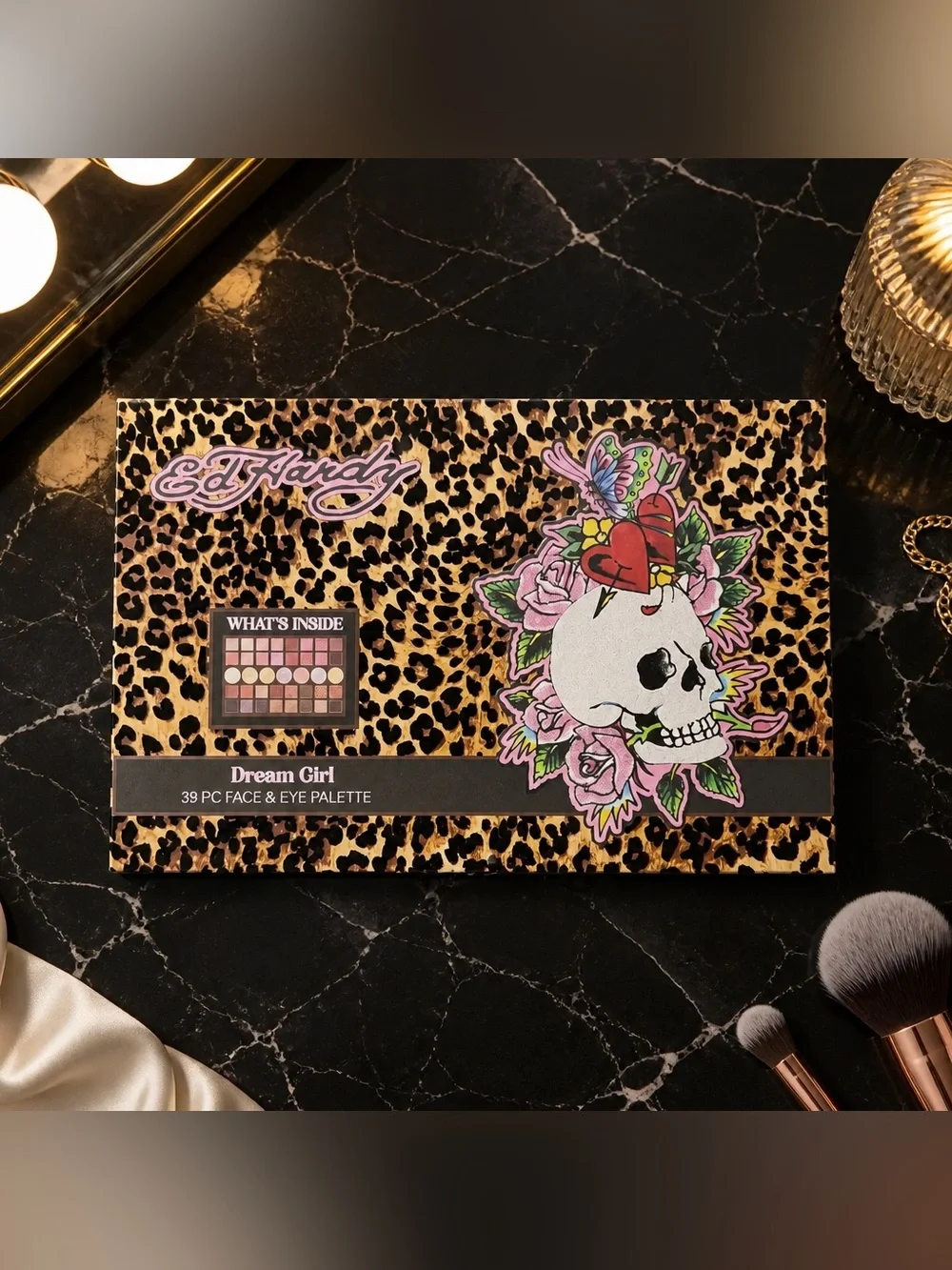 Ed Hardy Dream Girl 39-Piece Face & Eye Palette Leopard Print New